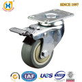 6 inch high quality Top Plate Total brake push cart caster wheels